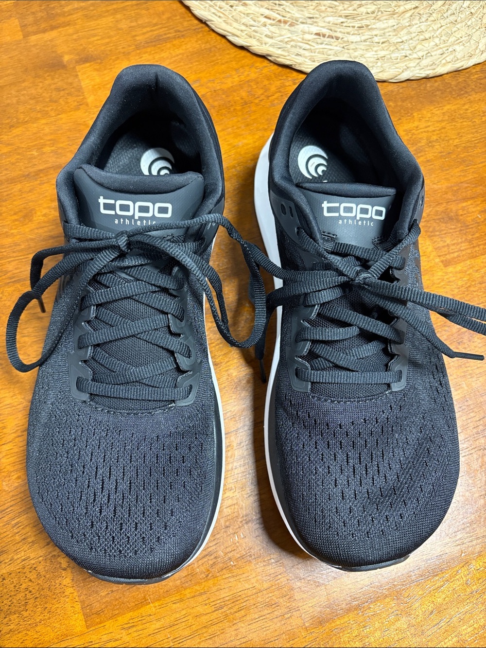 Topo Athletic Black Knit Running Shoes